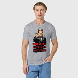Футболка хлопковая мужская Gatsby: You Speak, цвет: меланж — фото 2