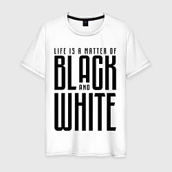 Футболка хлопковая мужская Juventus: Black & White, цвет: белый