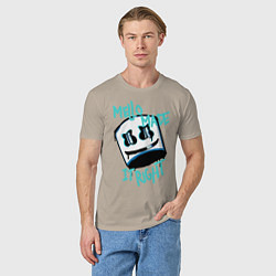 Футболка хлопковая мужская Mello Made it Right, цвет: миндальный — фото 2