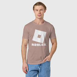 Футболка хлопковая мужская ROBLOX, цвет: пыльно-розовый — фото 2