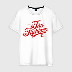 Футболка хлопковая мужская Foo Fighters 95, цвет: белый