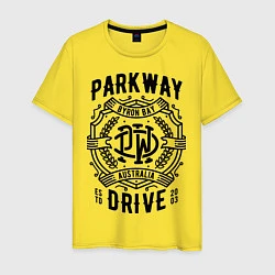 Футболка хлопковая мужская Parkway Drive: Australia, цвет: желтый