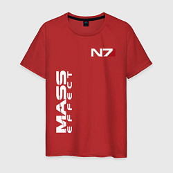Футболка хлопковая мужская MASS EFFECT N7, цвет: красный