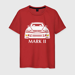 Футболка хлопковая мужская Toyota Mark2 JZX100, цвет: красный