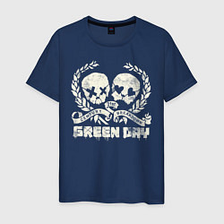 Футболка хлопковая мужская Green Day: Skulls Love, цвет: тёмно-синий