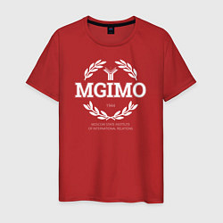 Футболка хлопковая мужская MGIMO, цвет: красный