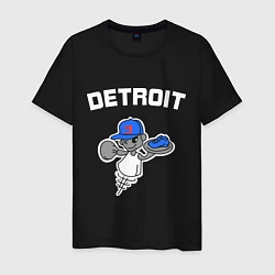 Футболка хлопковая мужская Detroit, цвет: черный
