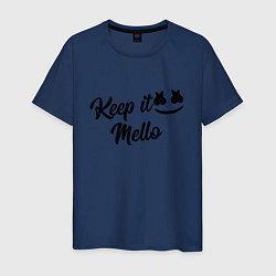 Футболка хлопковая мужская Keep it Mello, цвет: тёмно-синий
