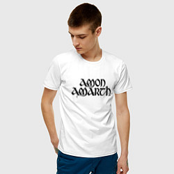 Футболка хлопковая мужская Amon Amarth, цвет: белый — фото 2