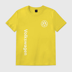 Футболка хлопковая мужская VOLKSWAGEN, цвет: желтый