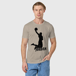 Футболка хлопковая мужская Jordan Basketball, цвет: миндальный — фото 2