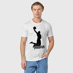 Футболка хлопковая мужская Jordan Basketball, цвет: белый — фото 2