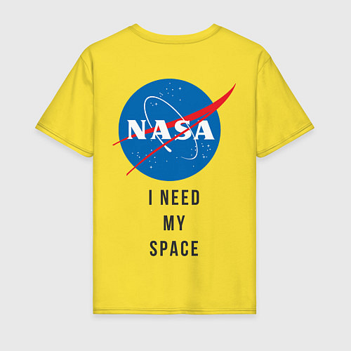 Мужская футболка Nasa i need my space / Желтый – фото 2