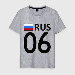 Футболка хлопковая мужская RUS 06, цвет: меланж