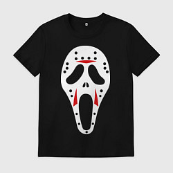 Футболка хлопковая мужская Крик, цвет: черный