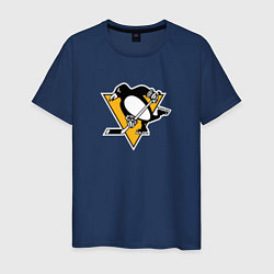 Футболка хлопковая мужская Pittsburgh Penguins: Evgeni Malkin, цвет: тёмно-синий