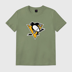 Футболка хлопковая мужская Pittsburgh Penguins: Evgeni Malkin, цвет: авокадо