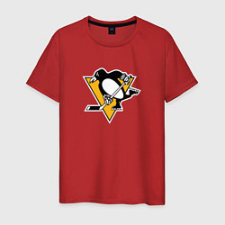 Футболка хлопковая мужская Pittsburgh Penguins: Evgeni Malkin, цвет: красный