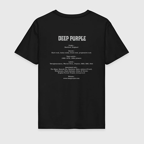 Мужская футболка Deep Purple / Черный – фото 2