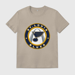 Футболка хлопковая мужская St Louis Blues, цвет: миндальный