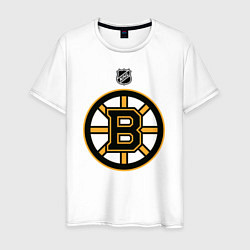 Футболка хлопковая мужская Boston Bruins NHL, цвет: белый