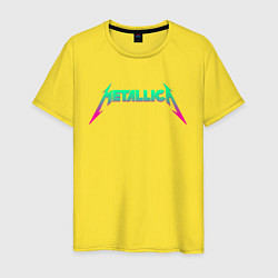 Футболка хлопковая мужская METALLICA, цвет: желтый