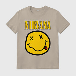 Футболка хлопковая мужская NIRVANA, цвет: миндальный