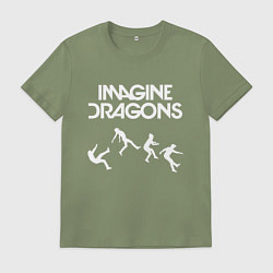 Футболка хлопковая мужская IMAGINE DRAGONS, цвет: авокадо