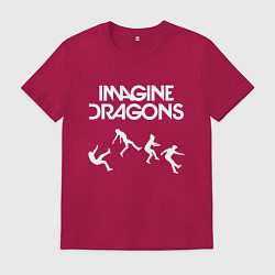 Футболка хлопковая мужская IMAGINE DRAGONS, цвет: маджента