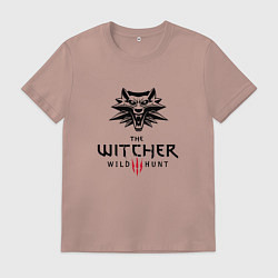 Футболка хлопковая мужская THE WITCHER 3:WILD HUNT, цвет: пыльно-розовый