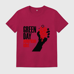Футболка хлопковая мужская Green Day: American idiot, цвет: маджента