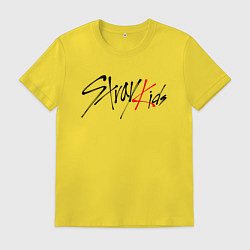 Футболка хлопковая мужская STRAY KIDS FELIX, цвет: желтый