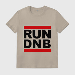 Футболка хлопковая мужская RUN DNB, цвет: миндальный