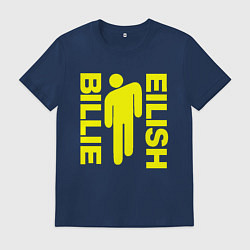 Футболка хлопковая мужская BILLIE EILISH, цвет: тёмно-синий