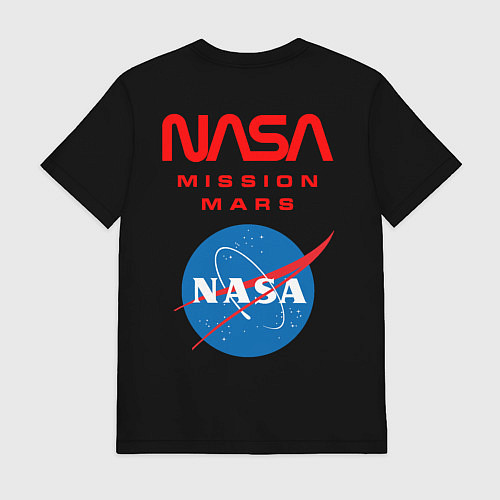 Мужская футболка Nasa Mars mission / Черный – фото 2