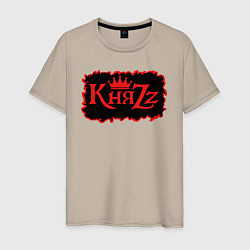 Футболка хлопковая мужская Князь Анархия спина, цвет: миндальный