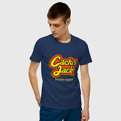 Футболка хлопковая мужская Cactus Jack цвета тёмно-синий — фото 2