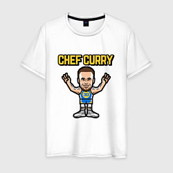 Футболка хлопковая мужская Chef Curry, цвет: белый