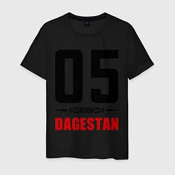 Футболка хлопковая мужская 05 Dagestan, цвет: черный
