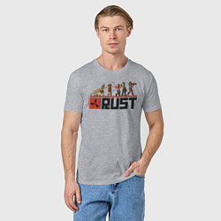 Футболка хлопковая мужская Evolution Rust, цвет: меланж — фото 2