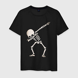 Футболка хлопковая мужская DAB Skeleton, цвет: черный