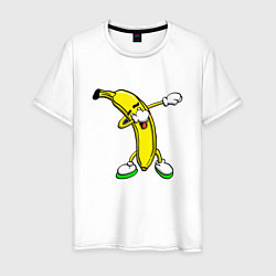Футболка хлопковая мужская Dab Banana, цвет: белый