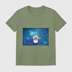 Футболка хлопковая мужская Овечка, цвет: авокадо