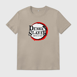 Футболка хлопковая мужская KIMETSU NO YAIBA, цвет: миндальный
