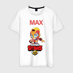 Футболка хлопковая мужская BRAWL STARS MAX, цвет: белый