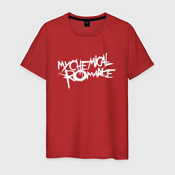 Футболка хлопковая мужская My Chemical Romance spider на спине, цвет: красный