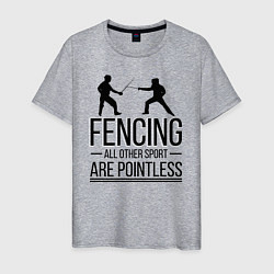 Футболка хлопковая мужская Fencing, цвет: меланж