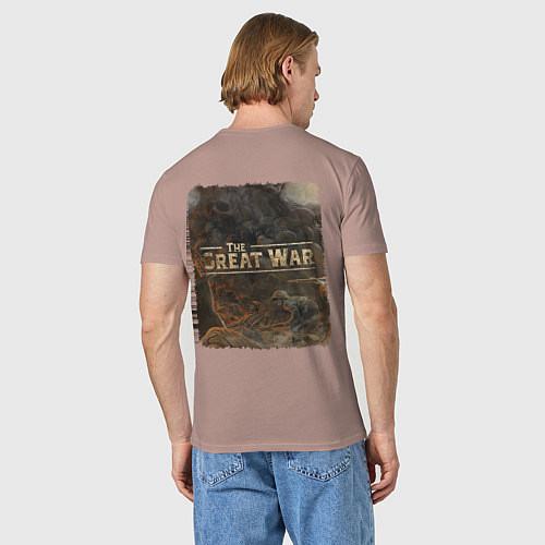 Мужская футболка Sabaton - The great war / Пыльно-розовый – фото 4