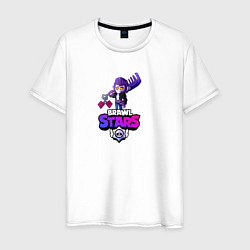 Футболка хлопковая мужская BRAWL STARS:МОРТИС, цвет: белый