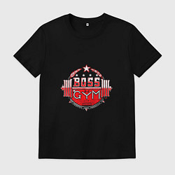 Футболка хлопковая мужская Boss of GYM Color, цвет: черный